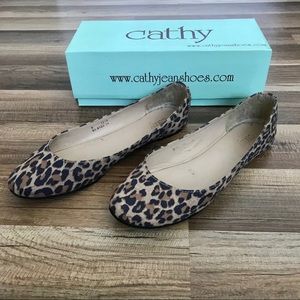 Cathy Jean Leopard Flats, size 9